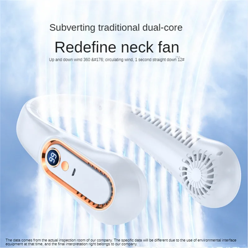 Электрический вентилятор с зарядкой через USB, подвесной беспроводной вентилятор на шею, портативный воздушный охладитель, электрические вентиляторы, безлопастные перезаряжаемые вентиляторы с отключением звука, C