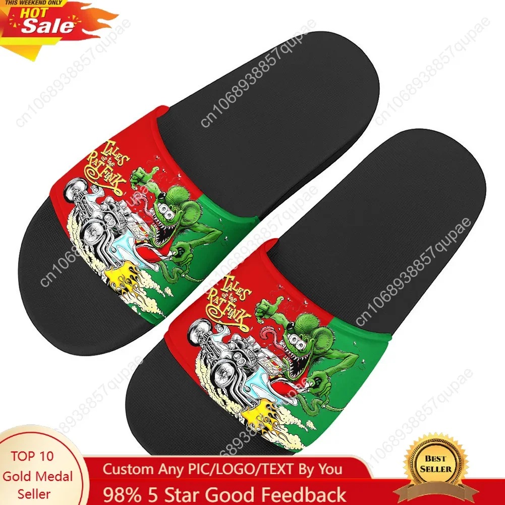 Tales Of The Rat Fink Slippers Home Water Shoes Men Women High Quality Custom Summer Breathable Cooling Slipper 3