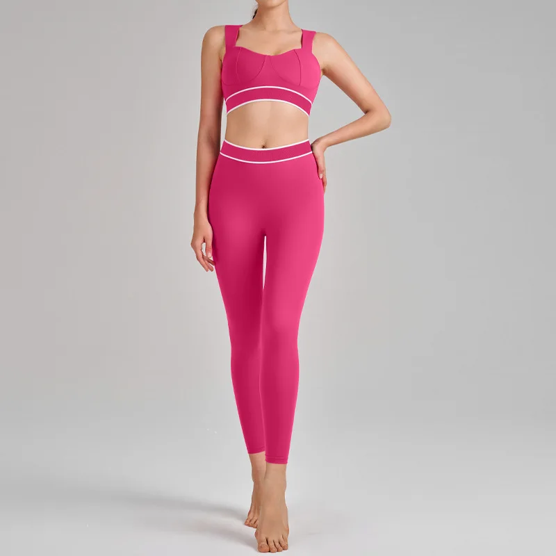 2 Piece Sports Bra Yoga Sets for Women Workout Suit Sports Outfit Gym Clothing Fitness Tights
