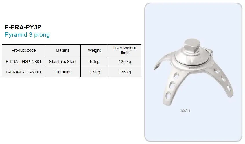 E-Life E-PRA-PY3P 3 prong stainless steel smooth medical use prothetic small parts Implants and interventional materials