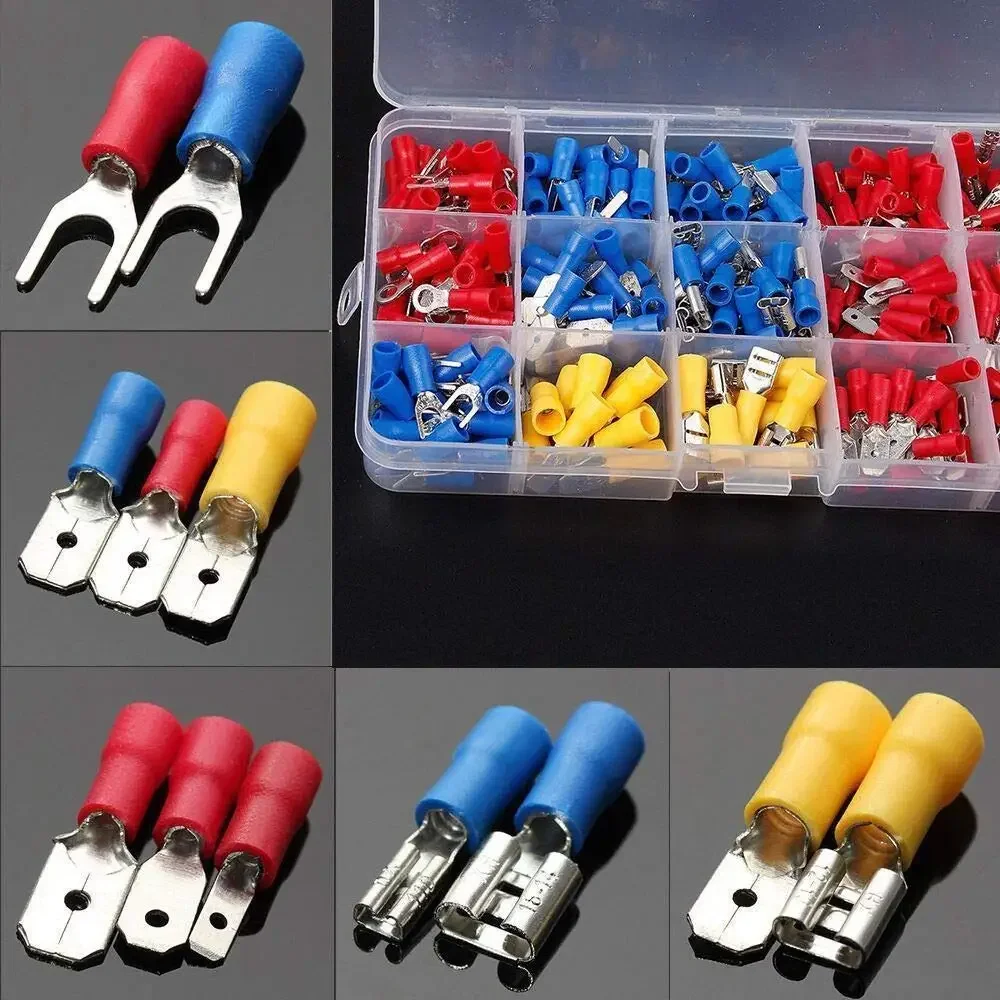280pcs Wire Connectors Kit Insulated Terminals Spade Connector Cable Crimp with 4 in 1 Stripper Cold Pressed