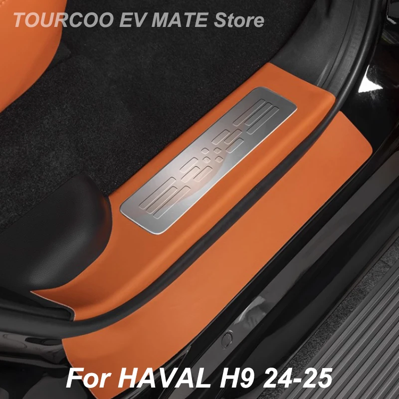 

For HAVAL H9 2nd 24-25 Door Sill Leather Protective Cover Stickers Auto Styling Modified Accessories