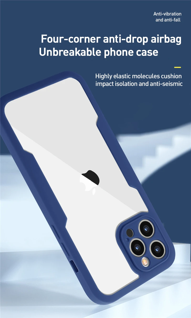 Luxuriöse 360°-Vollschutz-Hülle für iPhone 18 17 16 15 14 13 11 12 Pro Max XS 7 Plus, durchsichtige Vorder- und Rückseite, Silikon-Bumper, stoßfeste Abdeckung – Detail 3