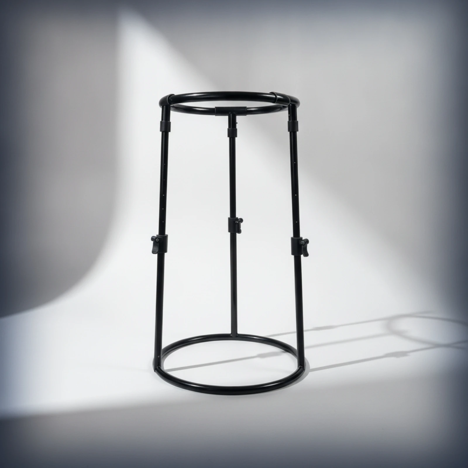 Telescopic Drum Stand Adjustable Drum Stand with Circular Top Hoop Stable Tool-Unrestricted for Drummers, Stage, Home Practice
