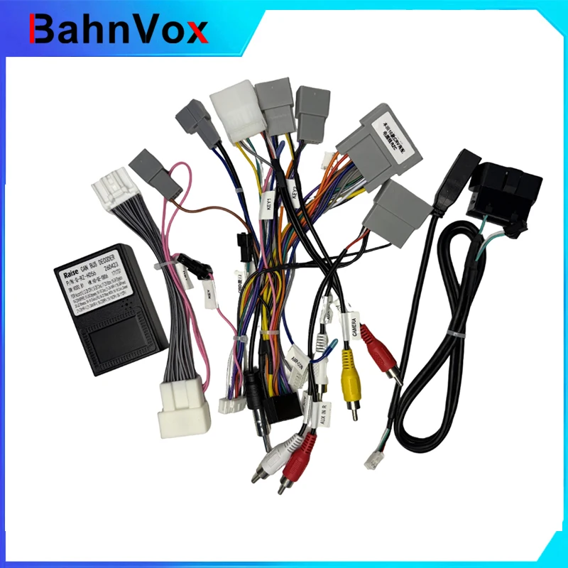 16pin Car Android Radio GPS Wiring Harness Adapter ForHonda crv cr-v 2010 2din Stereo Plug Power Cable cord Canbus box decorder