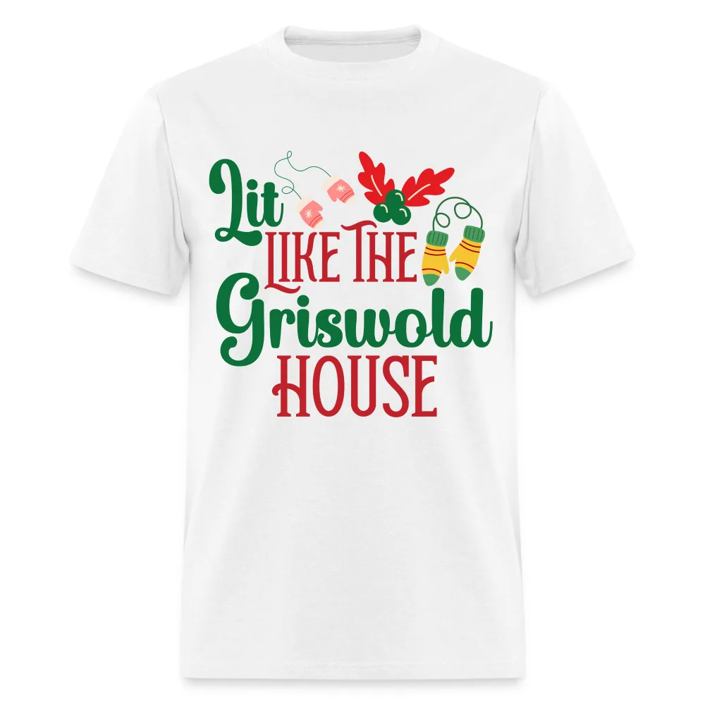 Lit Like The Griswold House T-ShirtHigh Quality 100%Cotton Short Sleeve