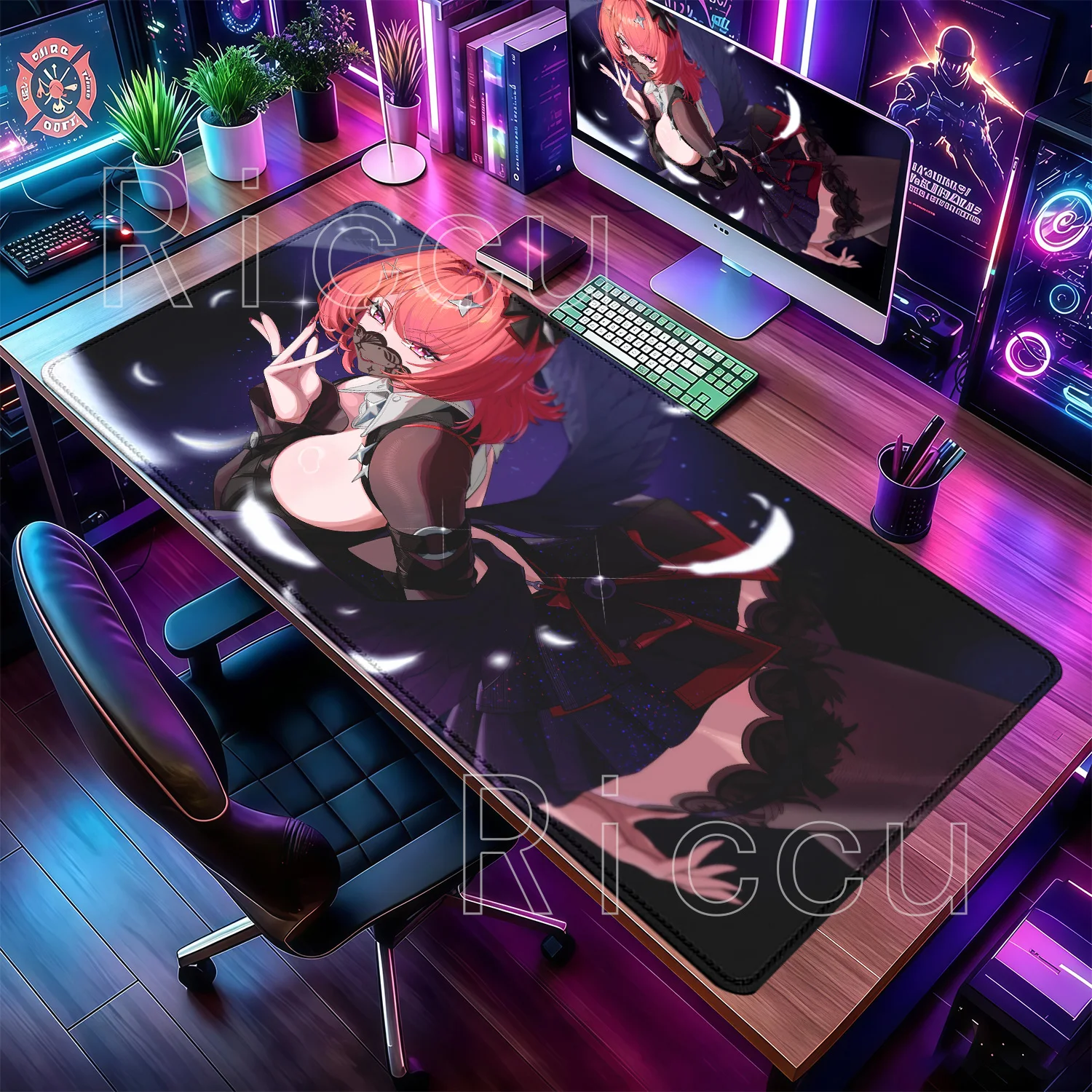 Mouse Pad Remielle Dan Zenless Zone Zero ZZZ Gaming Offices Overlock Mousepad Larger Keyboard Non-slip Base HD Printing Desk Mat