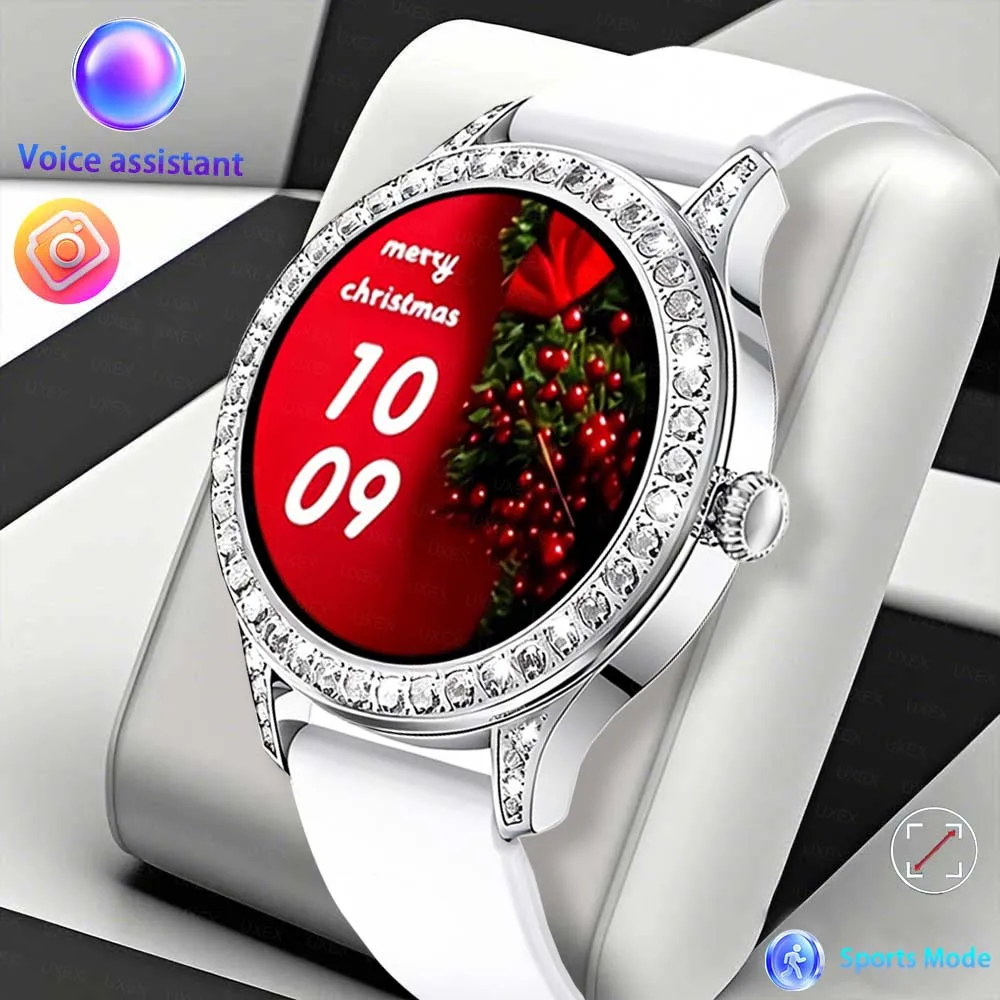 1.27” Fashion Smartwatch Women Wireless Call Remote Photo Music Control Alarm Clock Pedometer Suitable For Family Friends Lovers
