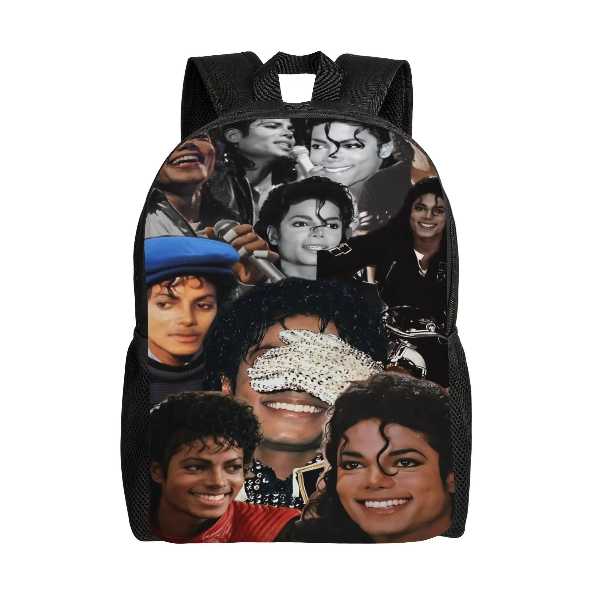 M-Michaels MJ King Music Cool Backpack with Pocket High School Work  Daypack for Men Women Laptop Canvas Bags
