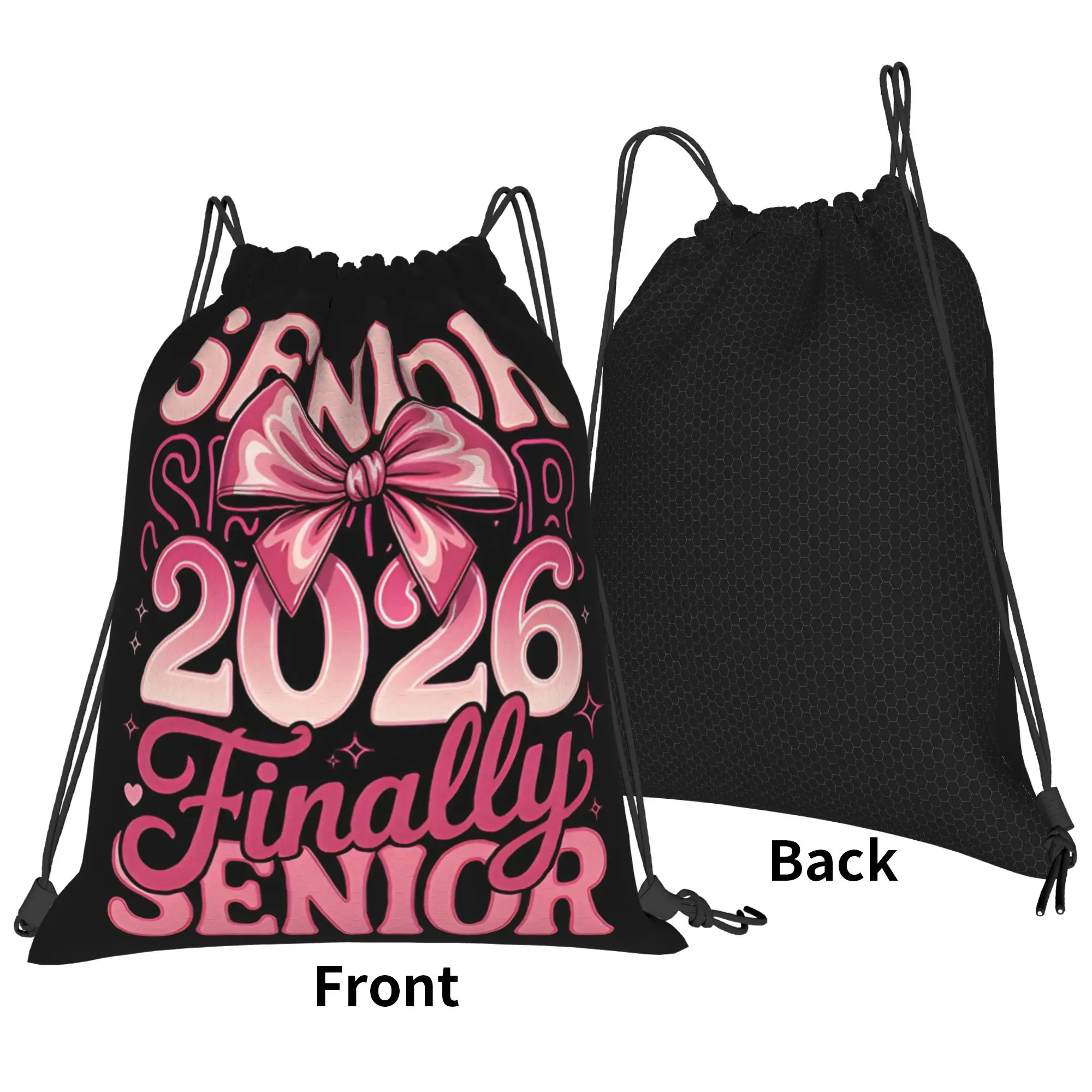 Graduation Girls Women Class Of 2026 Graduation Portable Hiking Drawstring Bags Riding gym Backpack Grad Gift Storage Backpacks