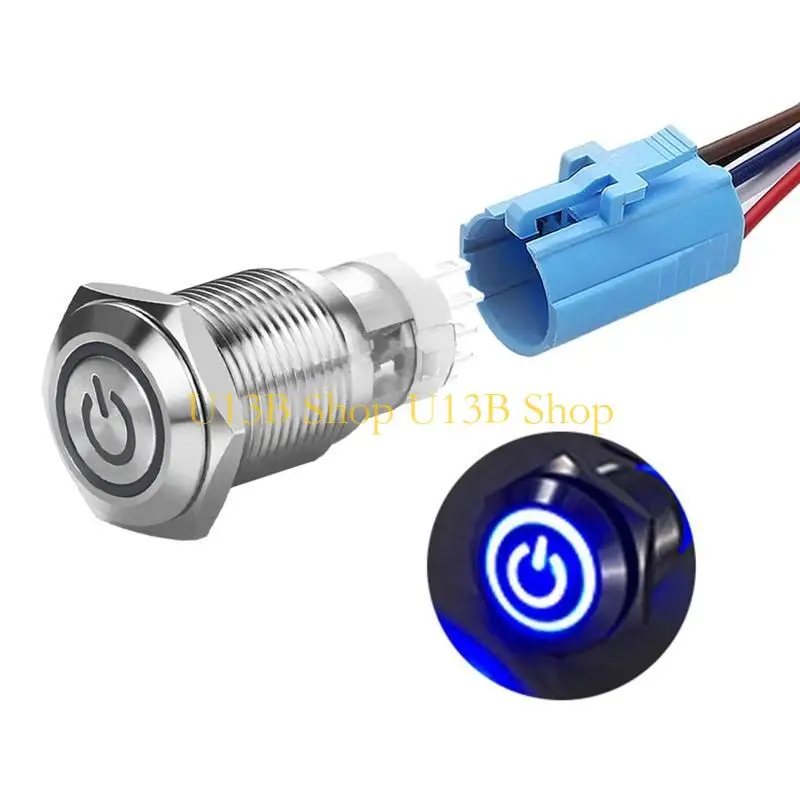 Nút cắm đầu nối dây cáp U13B cho công tắc nút nhấn kim loại Đèn LED ổn định