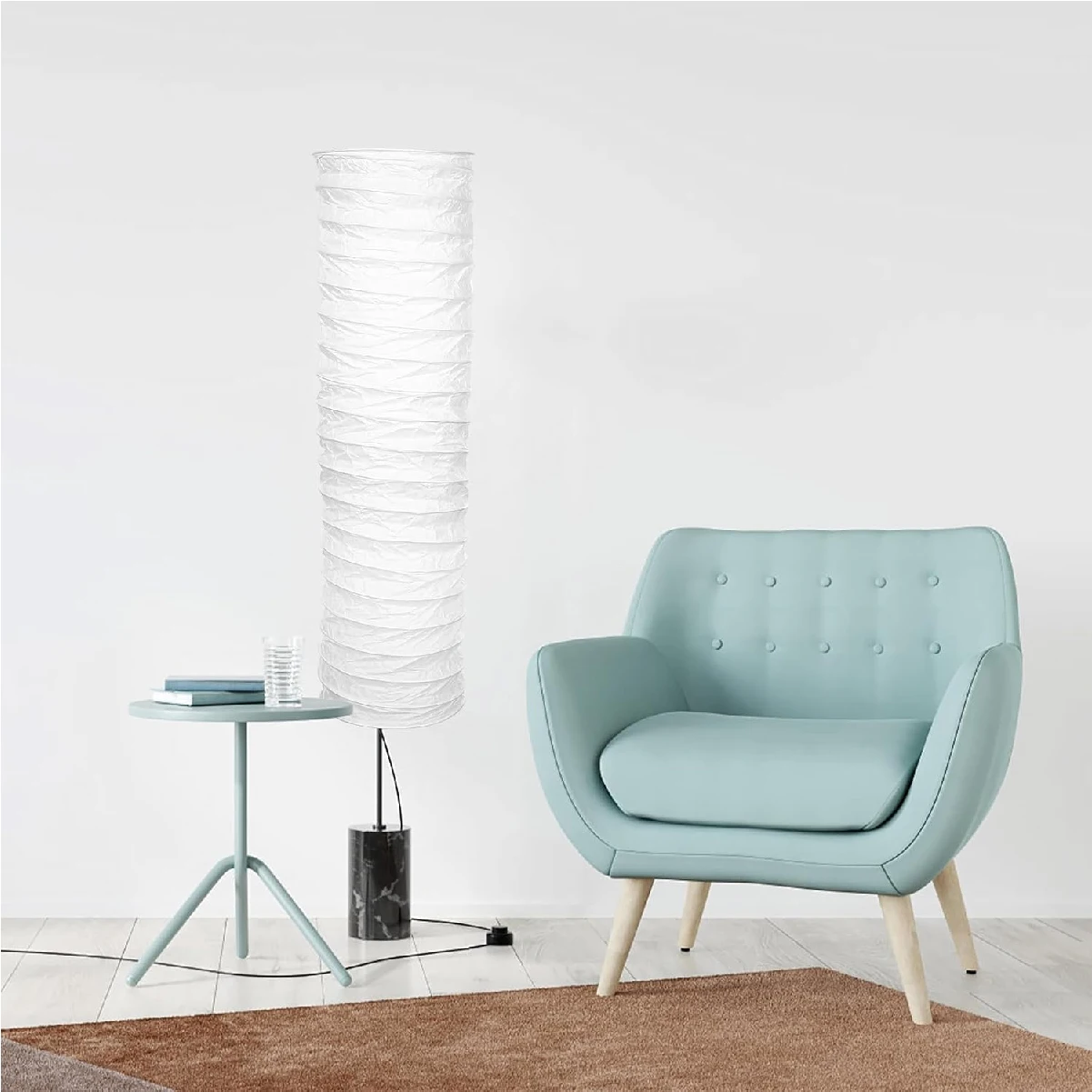 Paper Style Floor Lamp Shade 95cm Tall Standing s Cover shade for Living Room Home Bedroom Contemporary