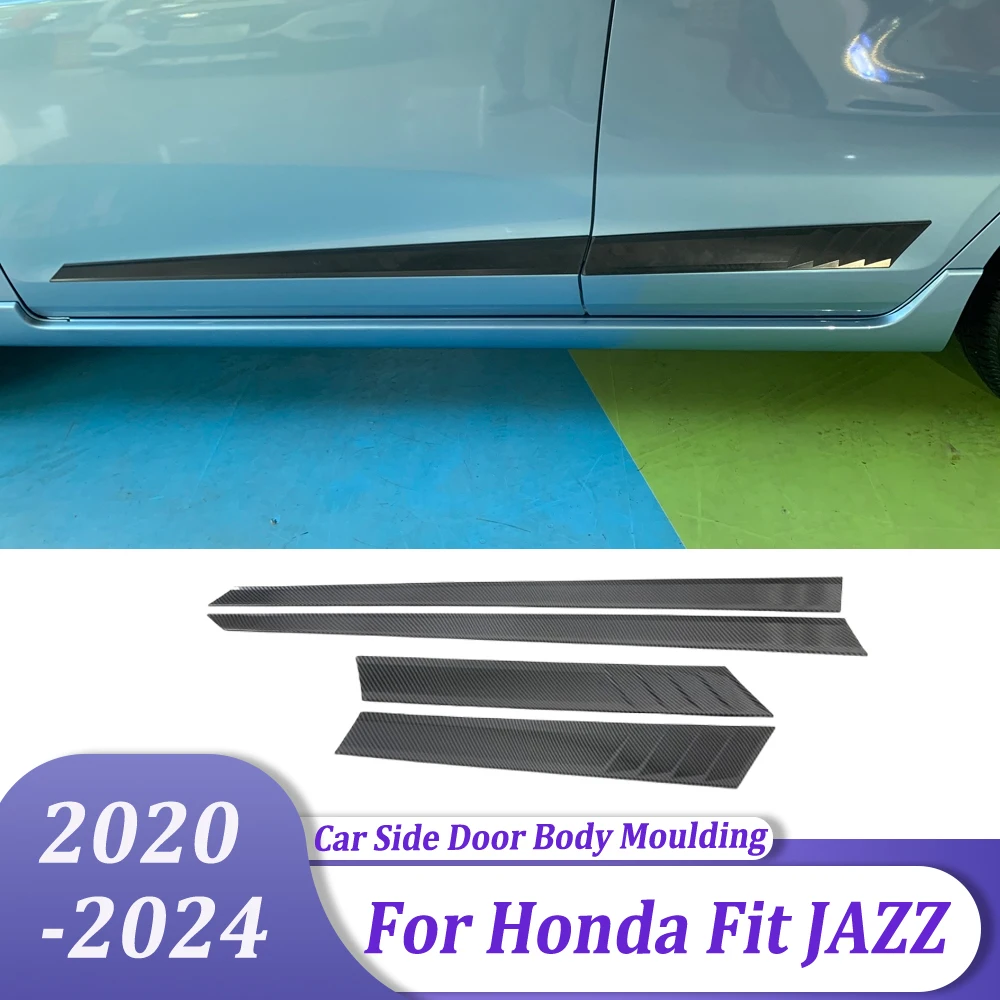 

Молдинг корпуса боковой двери, полоски, накладка, хромированные внешние аксессуары для Honda Fit JAZZ 2020 2021 2022 2023 2024