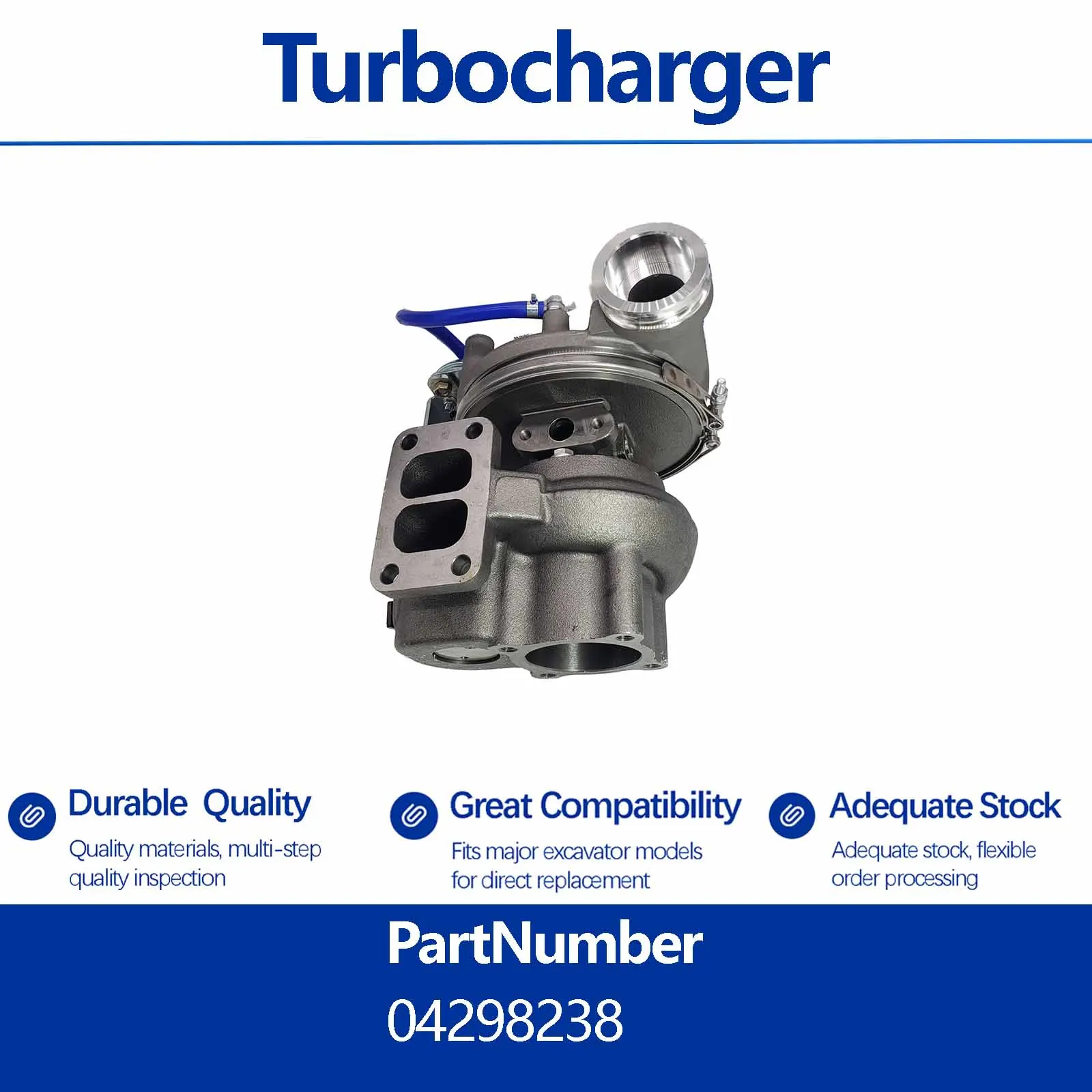 Turbolader 04294676KZ für DEUTZ VOLVO-PENTA Marine 7.2L TAD750VE TAD760VE TAD750VE TCD2013 272 PS