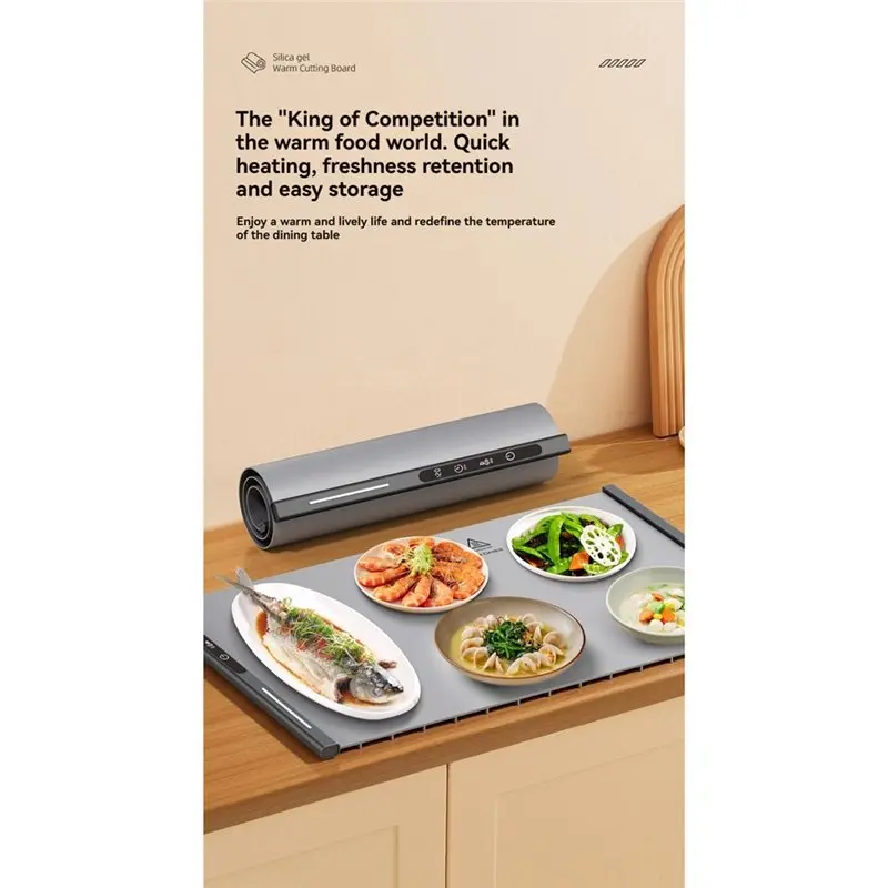 [NEW!A38F】 Electric Warming Tray Temp Setting Food Warming Mat Heat In 10S Foldable Food Warmers For Buffet Server Party US