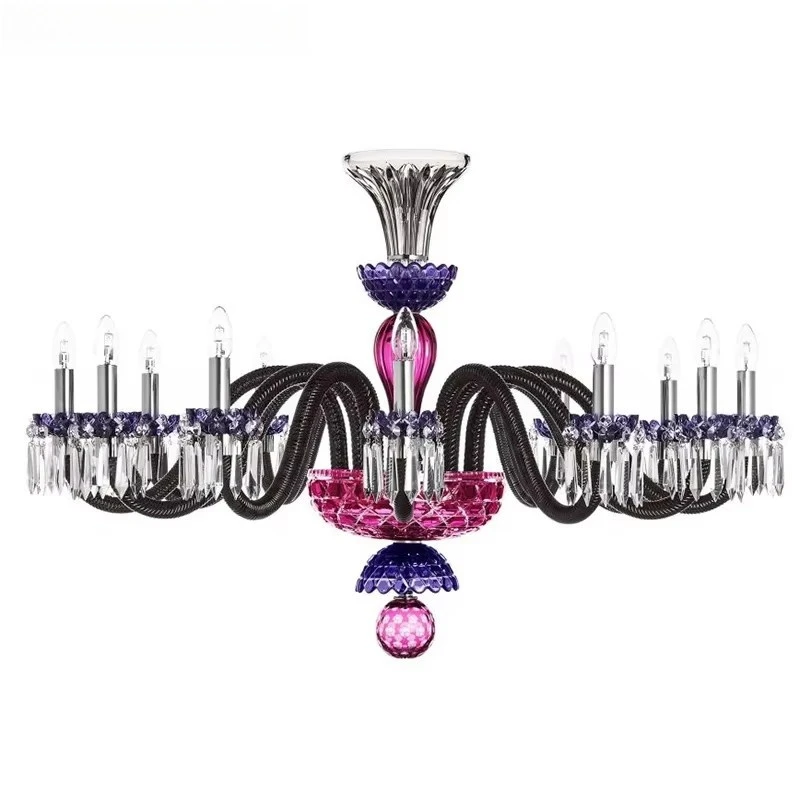 

Big Crystal Chandelier Lighting For Living Room Foyer Modern Hanging Lamp For Hall Lobby Staircase Hanging Light