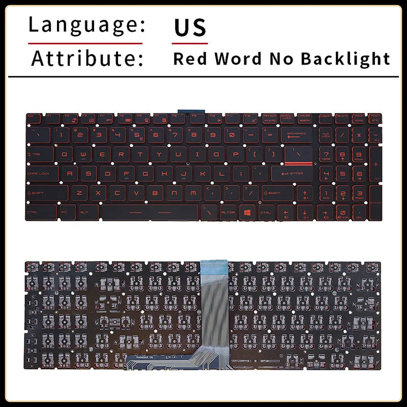 Imagem -03 - Teclado Retroiluminado para Msi Eua ru Russo Rgb Gl62 Gs60 Gt72 Ge62 Gl72 Cx62 Ws70 Gv62 Ms16j2 Ms-1781 Ms-16j1 Substituição