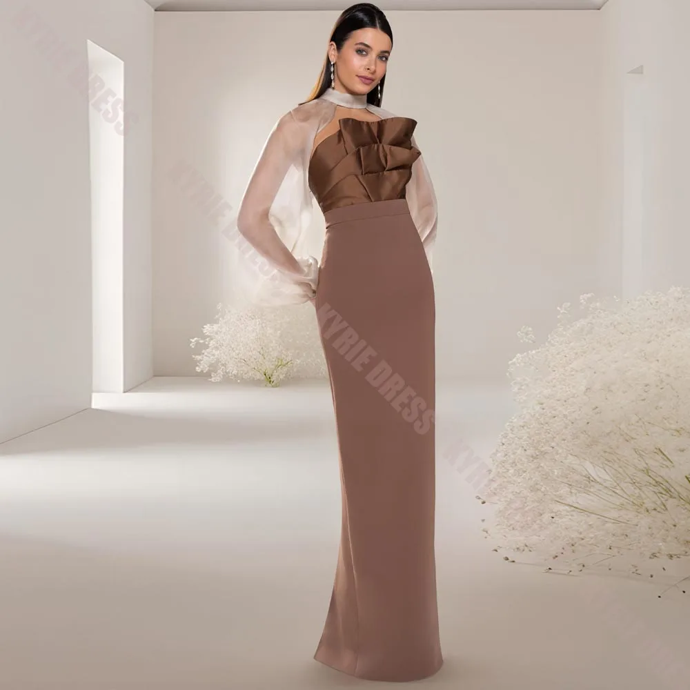Vestidos de Noche Formales Personalizados, Sin Tirantes, con Chaqueta, Espalda Descubierta, con Volantes, Estilo Columna, para Invitadas de Boda, Vestido de Fiesta de Graduación de Largo Medio