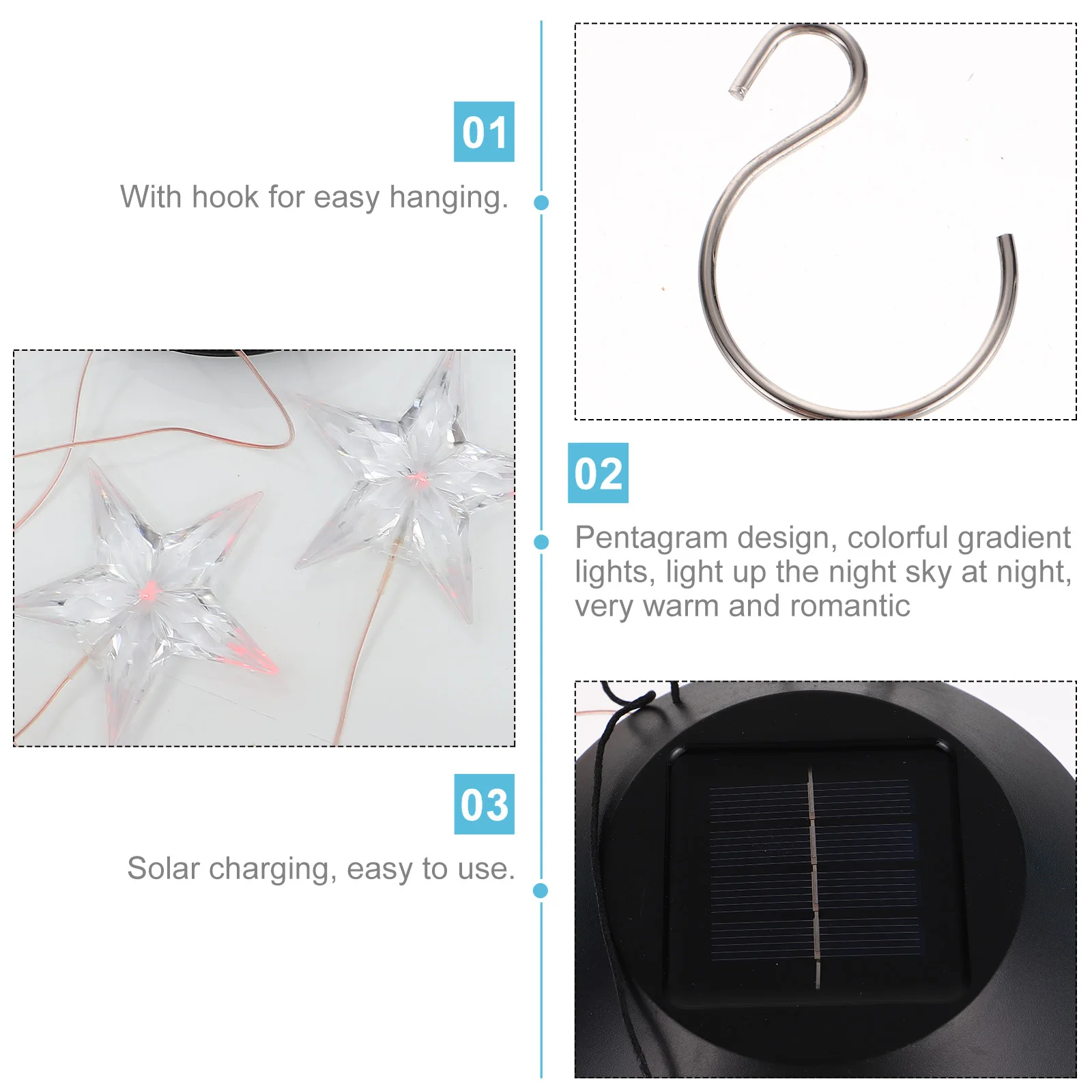 

Solar Light Wind Chimes Lights Outdoor Hanging for outside Lamp Transparent