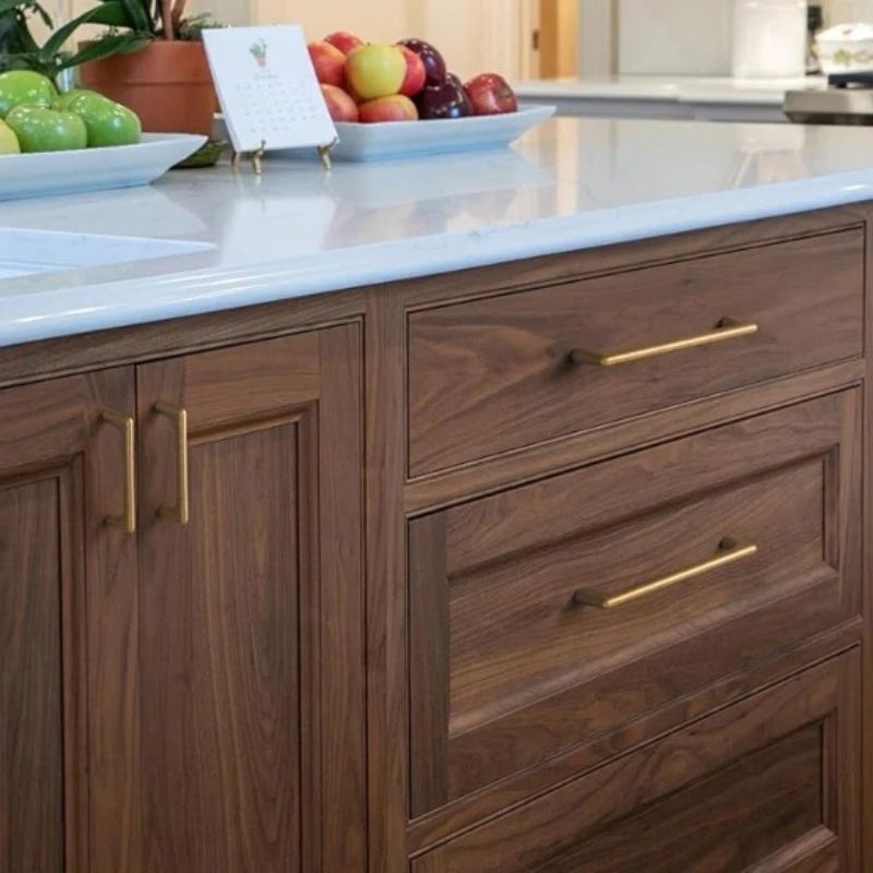 Kenop dan pegangan lemari antik, pegangan lemari dan lemari pakaian berbahan perunggu, perlengkapan dapur bergaya retro dengan lapisan tembaga, pegangan furnitur