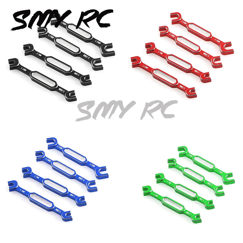 

4Pcs Wrench 3/3.2/3.5/3.7/4/5/5.5/6mm Turnbuckle Nut Ball End Joint Remover Universal Tool For RC Car Drone Boat