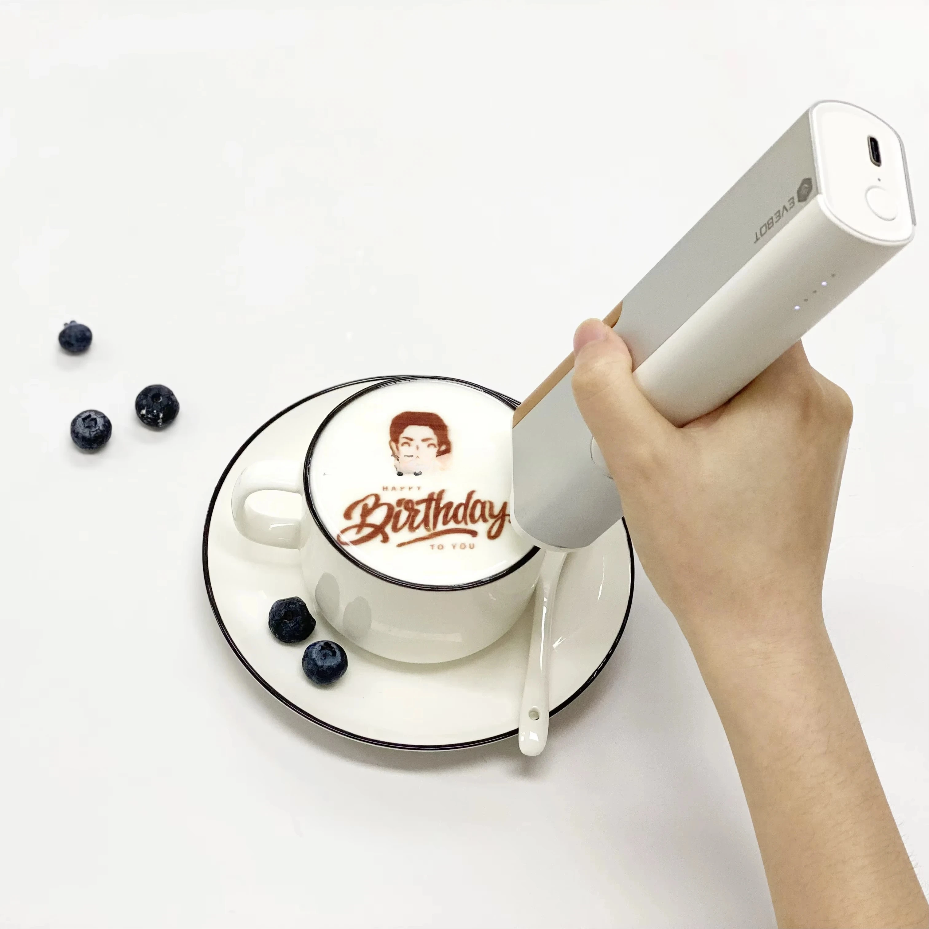 

2025New Innovative Product PrintPen Edible Food Printer Portable Handheld Personalized Coffee Printing Machine