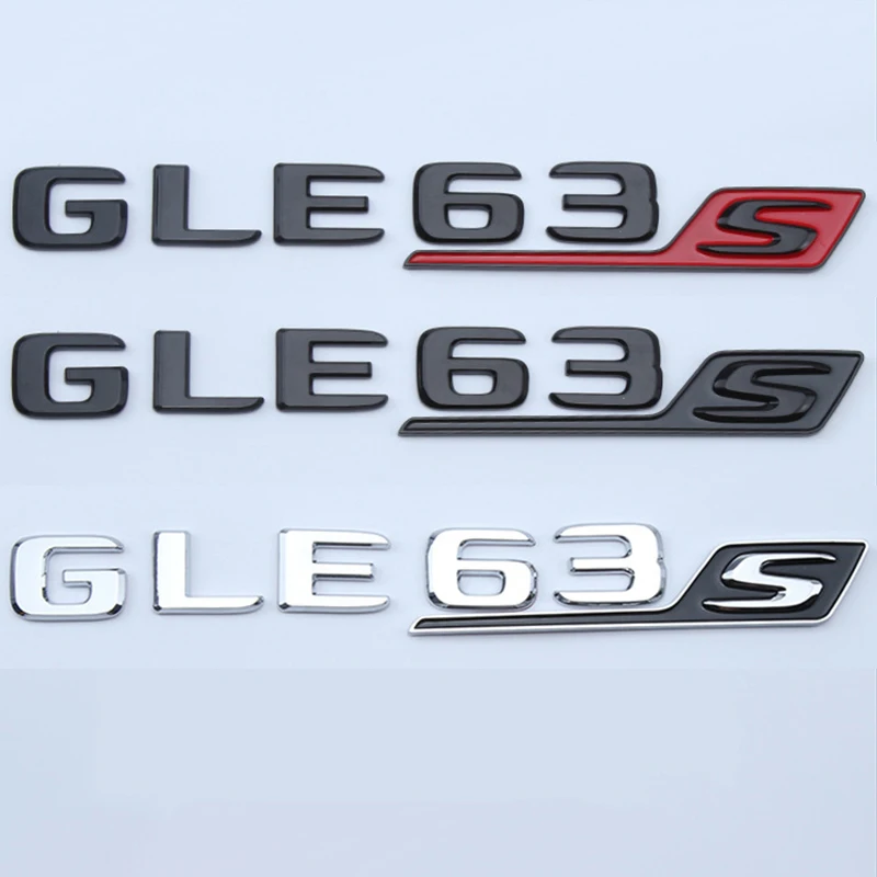 3D ABS Black Car Fender Decal V8 BITURBO Rear Trunk Emblem Sticker Logo GLE63S Badge For Mercedes AMG GLE 63 S W167 W166 C292