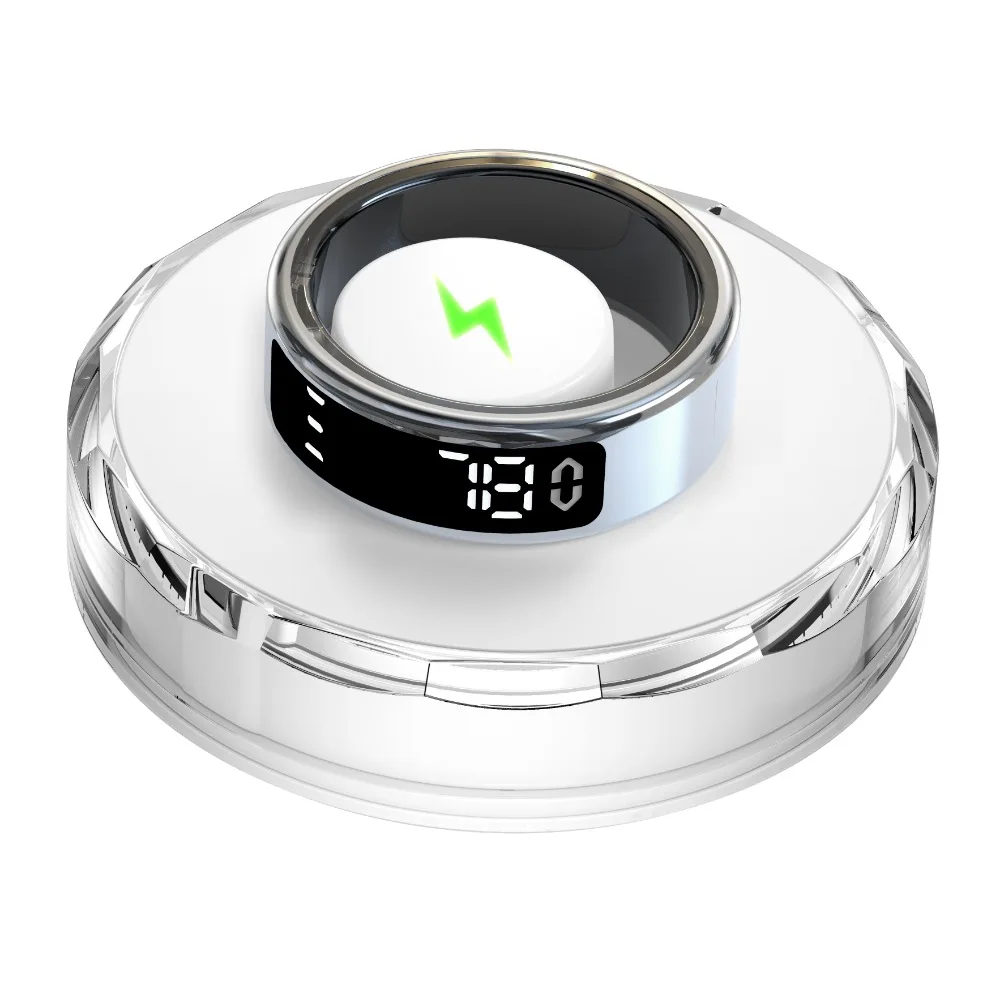 

SY01 smart ring with display screen touch charging seat turn page to take pictures heart rate blood oxygen sleep smart wear