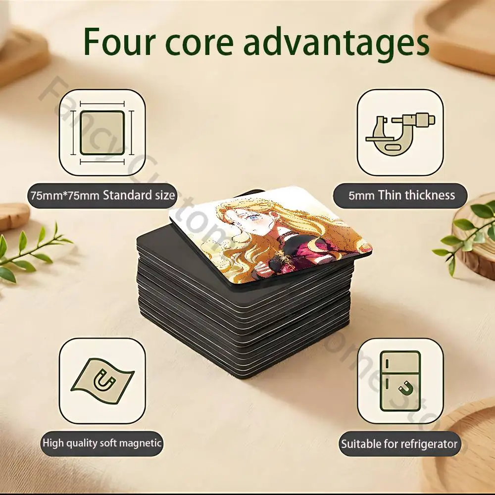 H-How To Win My H-Husband O-Over Square Decorative Fridge Magnets for Home Kitchen Office Whiteboard & Locker 75x75mm