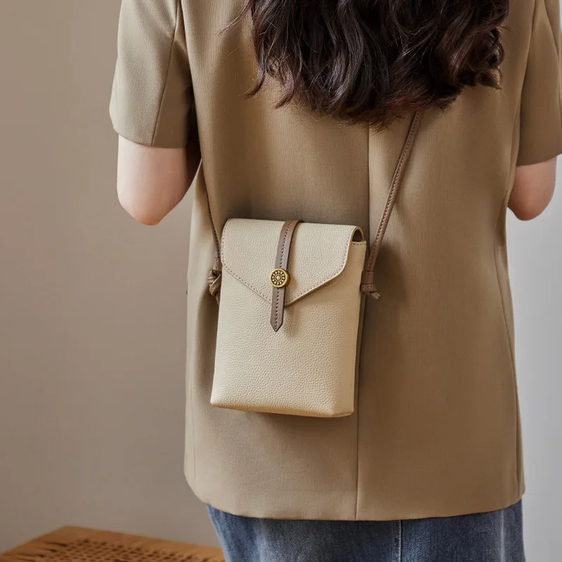 

New Genuine Leather bags for women designer luxury high quality Mobile Phone Crossbody Mini pouch cute fashion sling ladies Bag