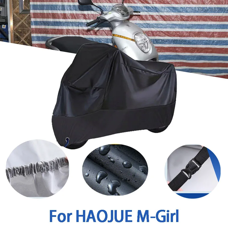 

Motorcycle Full Covers For HAOJUE M-Girl Car Outdoors Sun Protection Dust No Ear Thickened Oxford Clothcover Accessories