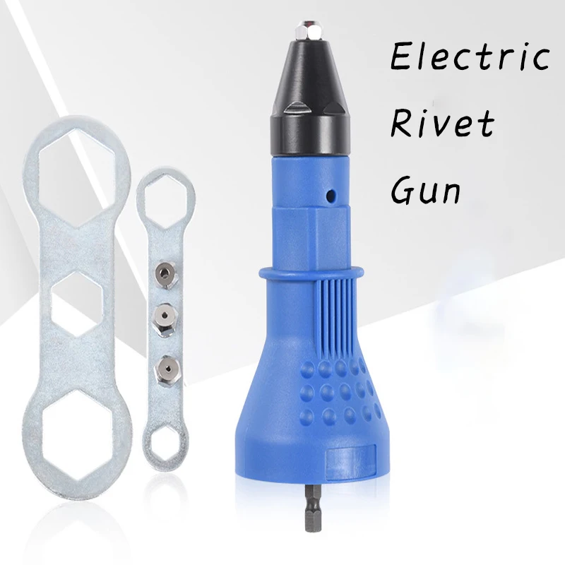 Electric Rivet Nut Gun Electric Drill Adapter Riveting Tool with Different Guide Nozzle Multifunction Cordless Nail Gun Tool