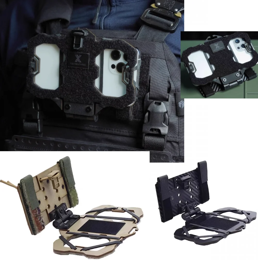 gilet-tactique-planche-suspendue-sur-la-poitrine-support-pour-telephone-portable-rangement-pliable-molle-panneau-de-navigation-monte-sur-le-devant-console-d'operation