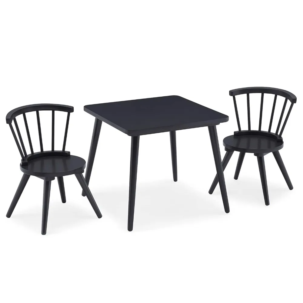 Windsor 2-Piece Chair Set, Midnight Grey