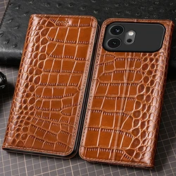 Crocodile Genuine Leather Flip Case For Honor 100 200 300 400 500 600 600e Pro se ultra lite smart Phone wallet Cover Cases