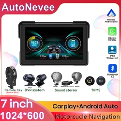 Carplay Motorcycle GPS Navigation IPX8 Waterproof For Moto Android Auto Multimedia Digital Dashboard Display Screen Monitor Bike