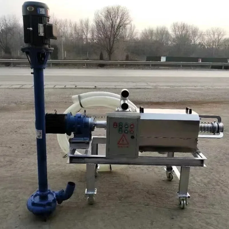 Professional Farming Animal Chicken Solid Liquid Separator Automatic Poultry Manure Drying Machine Cow Dung Dewatering Machine