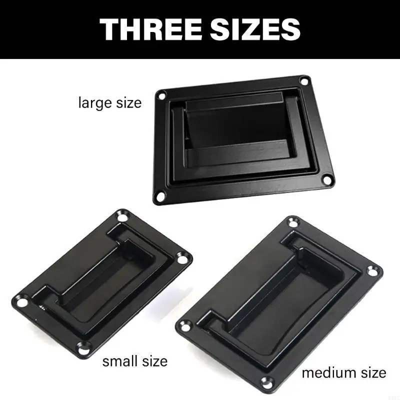 

581C Rectangle Recessed Pull Handle Grip Zinc Alloy Panel Folding Handle Modern Furniture Handle Hardware for Chest Case