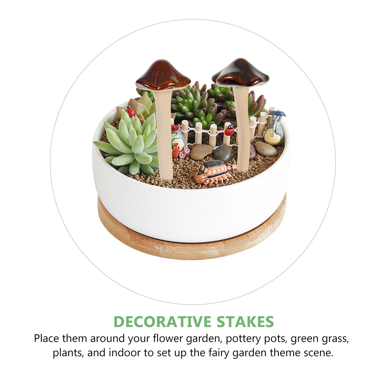 

4Pcs Ceramic Mushroom Colorful Mini Garden Ornament Fairy Garden Decor Lawn Outdoor Patio Statue Ceramic Mushroom