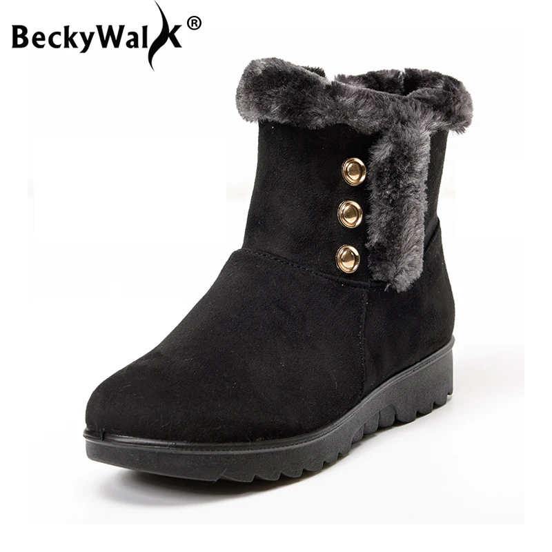 

Новая зимняя обувь, женские плюшевые женские ботинки, зимние сапоги на плоской подошве, модная зимняя обувь для мам, теплые ботильоны на меху, zapatos mujer WSH3145