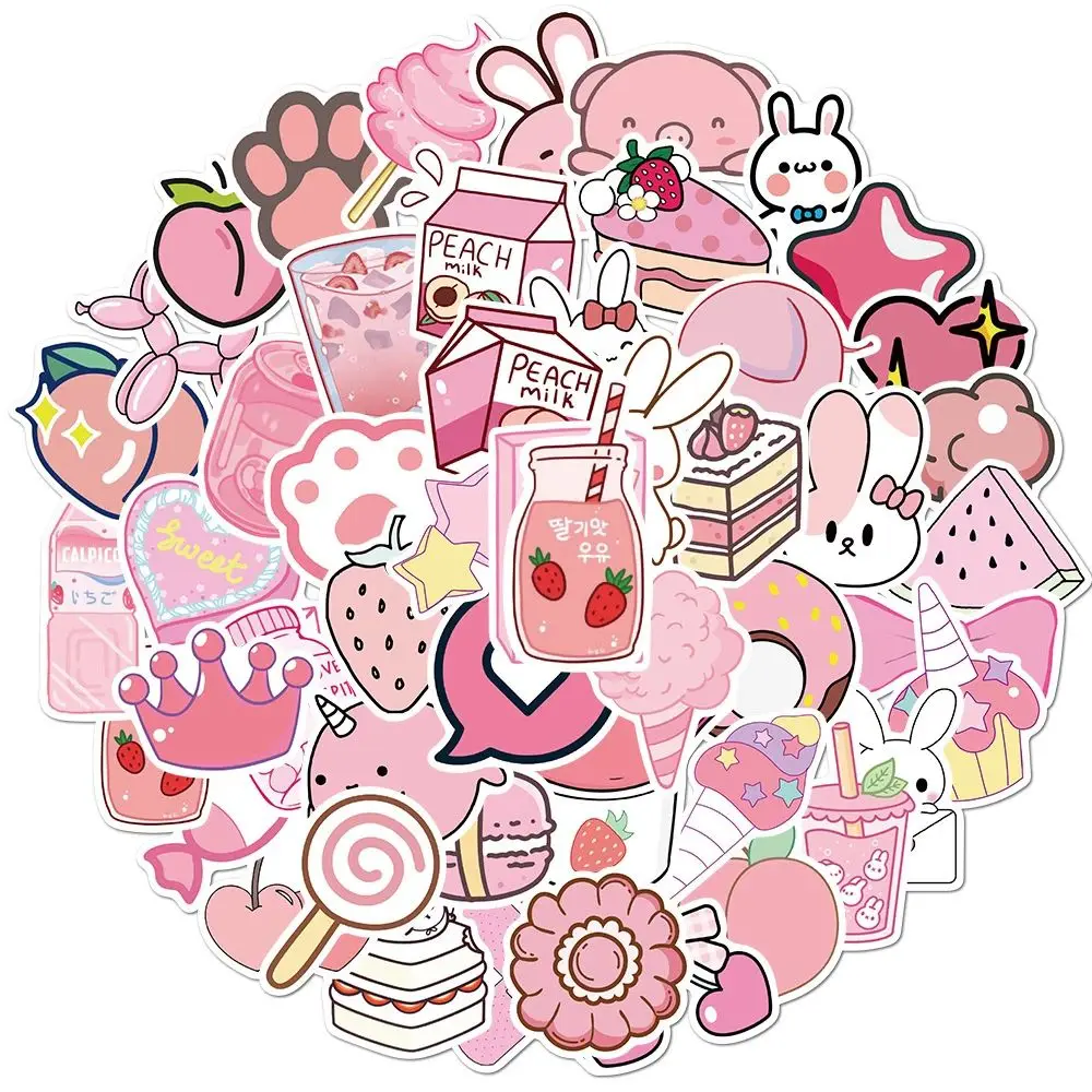 Sticker Mobile Phone Decor Cartoon Sticker Laptop Sticker DIY Scrapbook Pink Style Stickers Graffiti Sticker Stationery Sticker