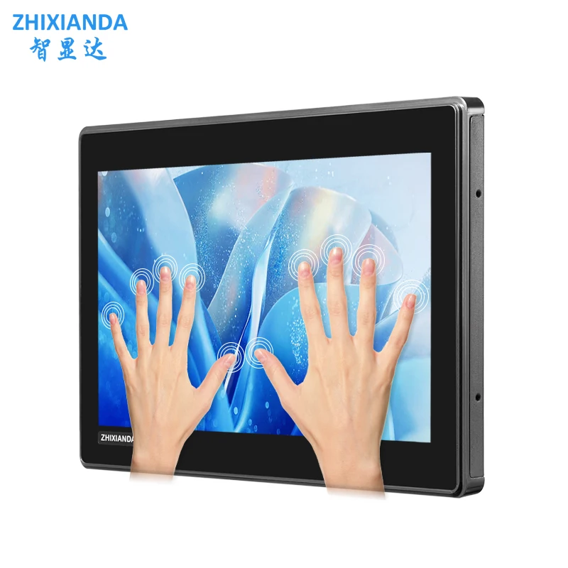 13.3 Inch Flat Industrial Touch Screen Monitor VESA Mount1920*1080 Capacitive HDMI/VGA/USB/DVI Surface Waterproofing LCD Display