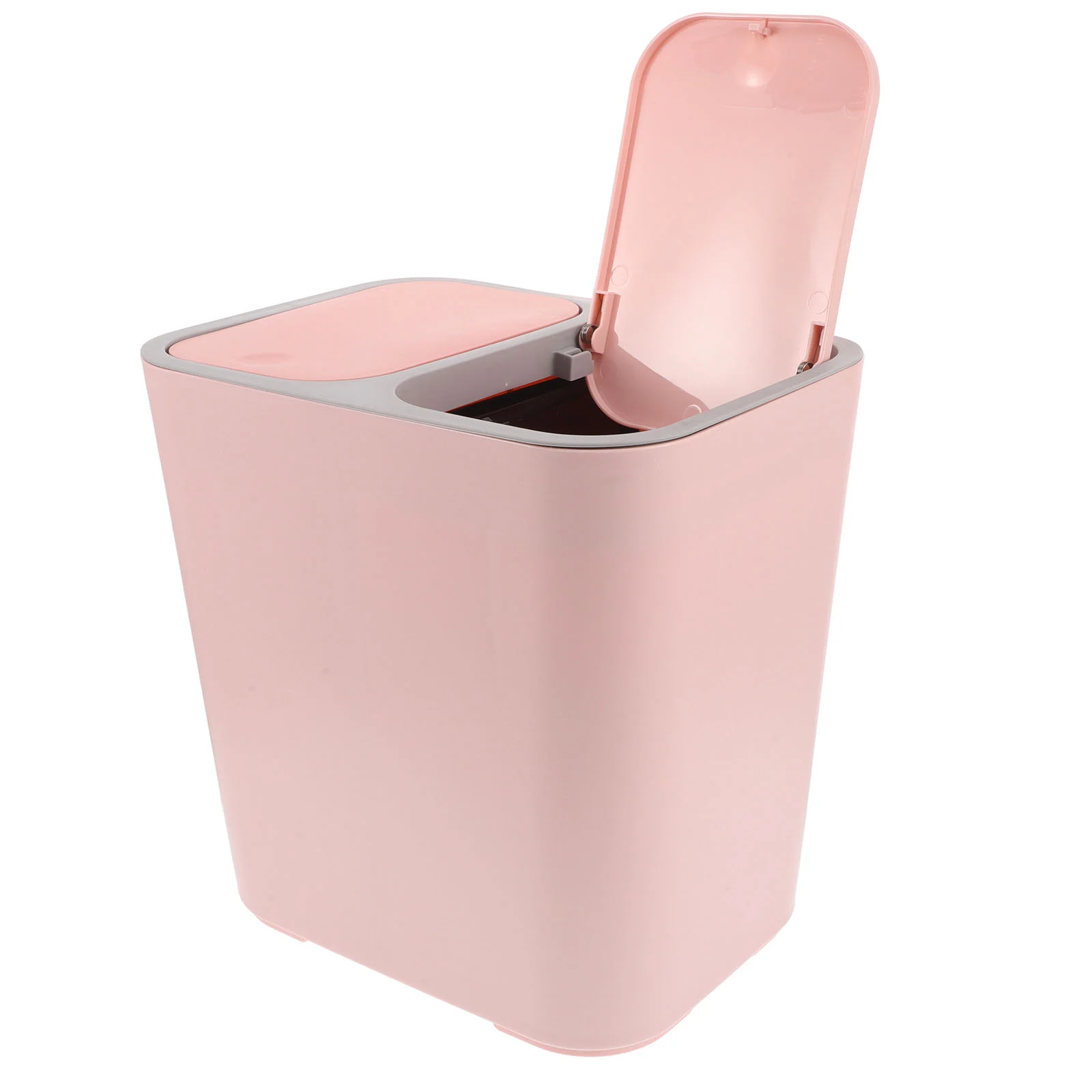 

Dual Compartment Trash Can With Lid For Kitchen And Bathroom Self Sealing Pink Ideal For Dorm Rooms Small Spaces And Office Use