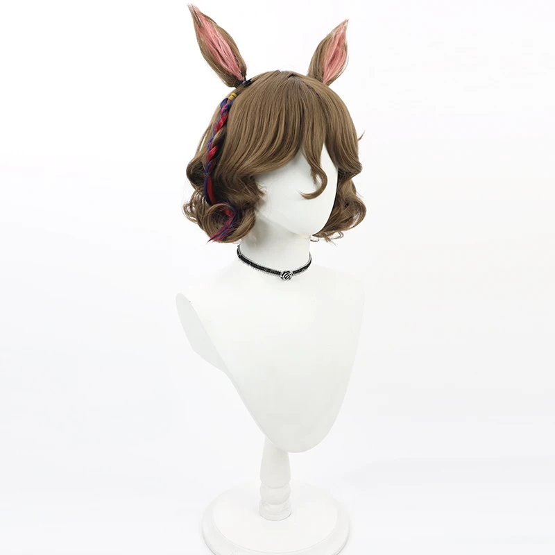 Juego Uma Musume Pretty Derby Tap Dance City Cosplay peluca orejas disfraz de Halloween Prop pelo sintético fibra resistente al calor