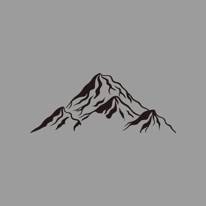1Pc 2D Flat Mountain Range Vinyl Sticker, Waterproof Decal for Off‑Road Car Bumper Body Decor, Holiday Gift