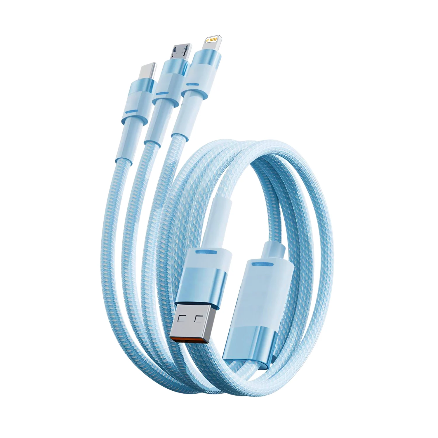 3In1 120 واط مايكرو USB كابل شحن سريع شحن سريع الهاتف خط البيانات نوع C الحبل آيفون سامسونج شاومي ممن لهم سلك كابل