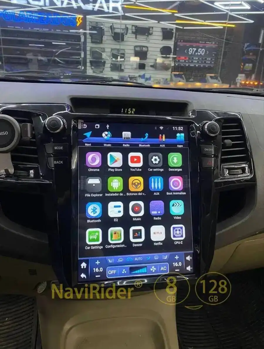 Vertikaler Bildschirm GPS CarPlay Audio Multimedia Video Player Navigation Autoradio für Toyota Fortuner Hilux Revo 2005-2014 Android – Detail 19