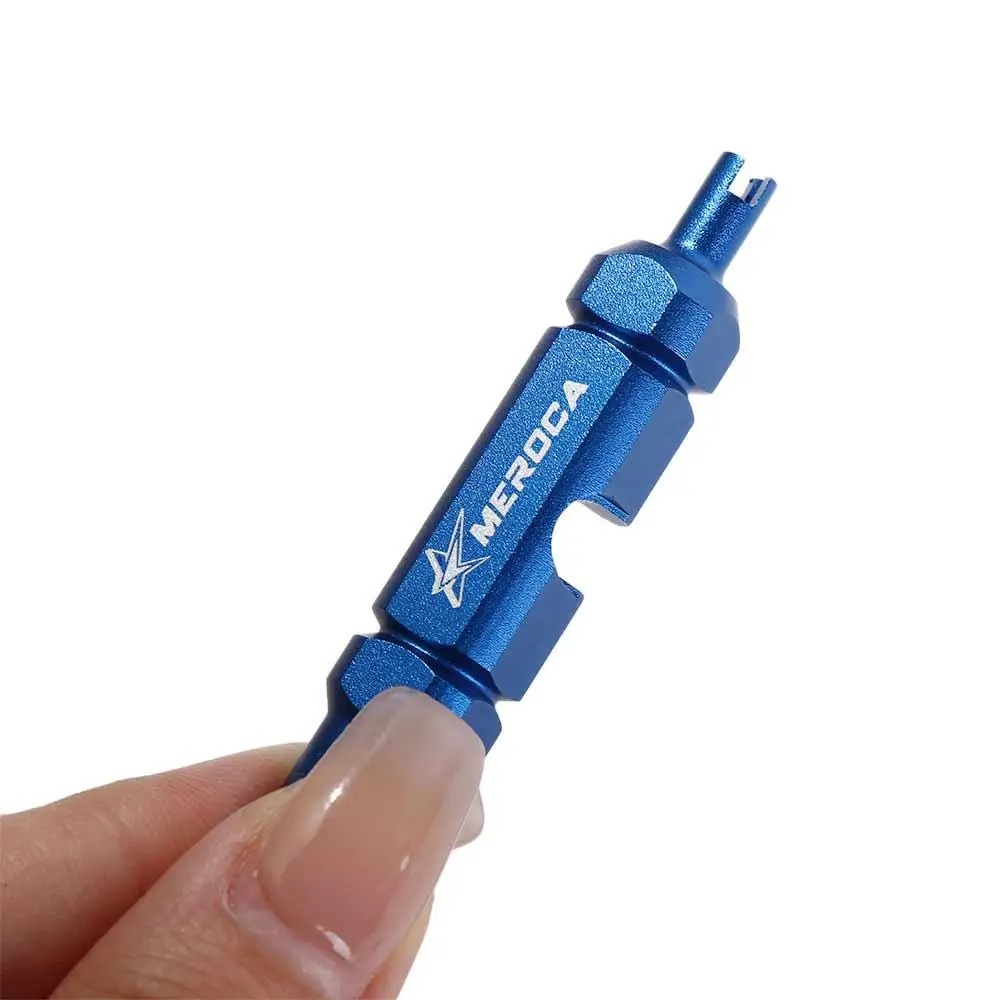 3 in 1 Schrader Valve Tool Disassembly Prismatic Shape Valve Core Wrench No Slipping CNC Turning Air Nozzle Wrench Presta Valves