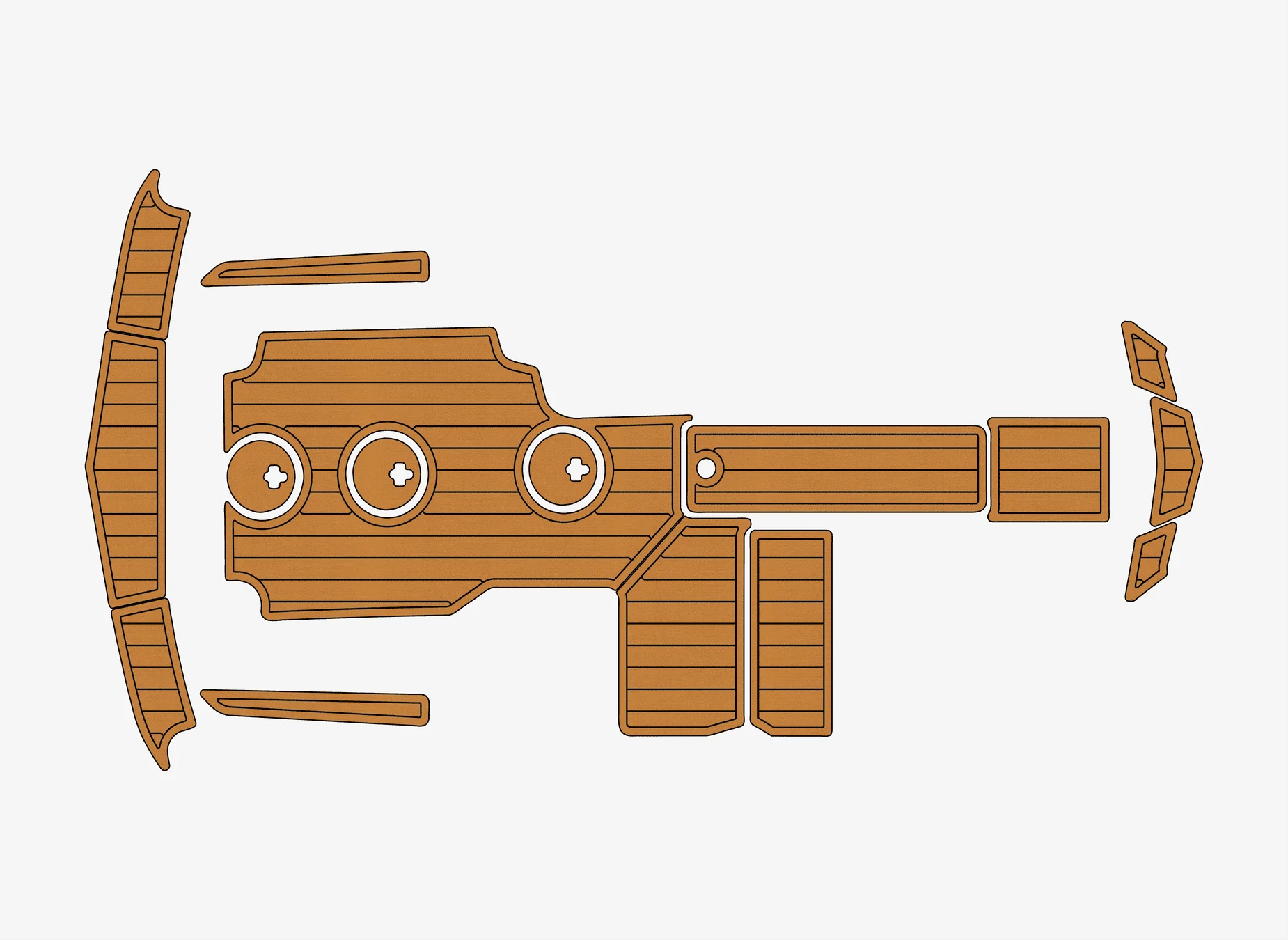 

Marine Faux Teak EVA Non-Slip Mat - 2018 Mastercraft NXT 20 Self-Adhesive 1/4" (6mm) Boat Deck Pad for Cockpit & Deck