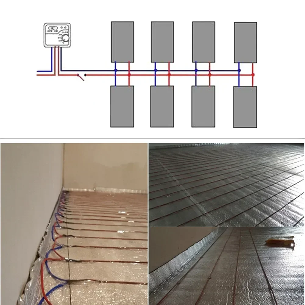Cavo di riscaldamento caldo da pavimento 12K 33ohm/m Fili di nastro di riscaldamento elettrico in fibra di carbonio Bobina di filo di riscaldamento 15m 30m